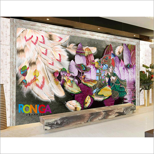 Living Room Customized Wallpaper - PVC, Nonwoven, 400 GSM to 1mm Thickness | Waterproof, Digital Printed, Custom Size, Elegant Aesthetic