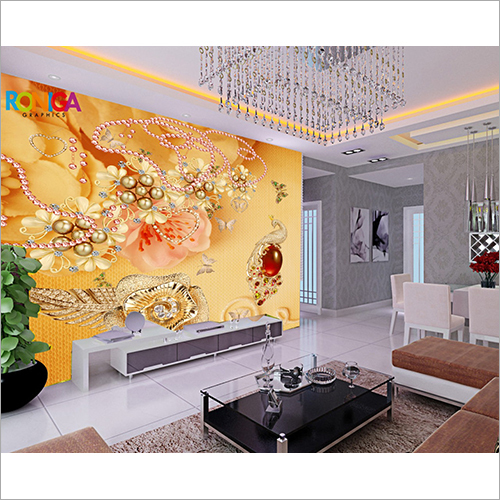 Residential Customized Wallpaper - Nonwoven Texture, 400 GSM to 1mm Thickness | Waterproof, HD, 3D, Customizable Size and Design