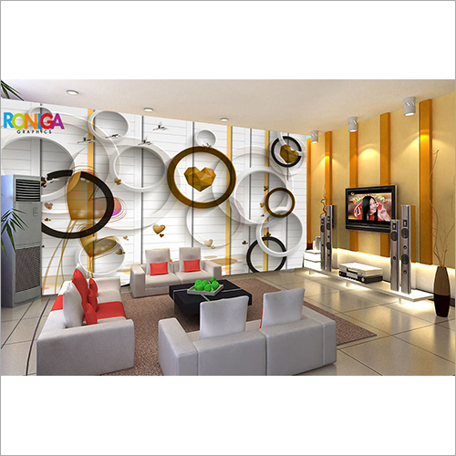 3D Customized Wallpaper - Nonwoven, PVC, HD, PVC Wax , Thickness: 400 gsm to 1mm, Waterproof, Heat & Moisture Proof, Colorfast, Scratch Free