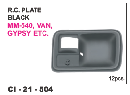 Rc Plate Black Van, Gypsy L/R
