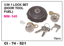 3 in 1 Lock set  (Door Tool Fuel)