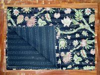 Kantha Quilt Floral Design