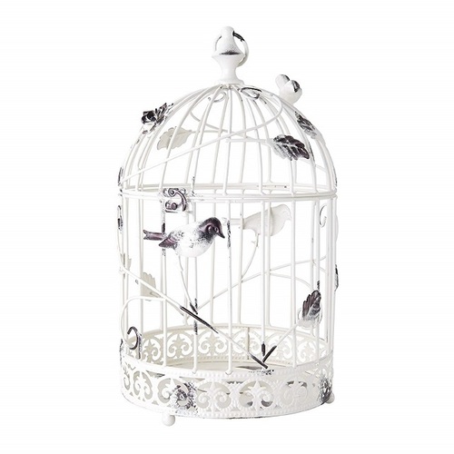White Or Powder Coated Metal Bird Cage