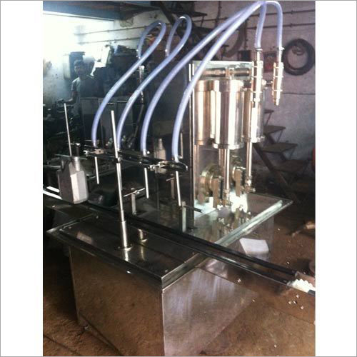 Silver Fully Automatic Hair Oil Filling Machine