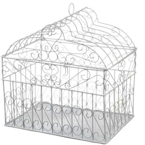 Metal Bridal Birdcage Card