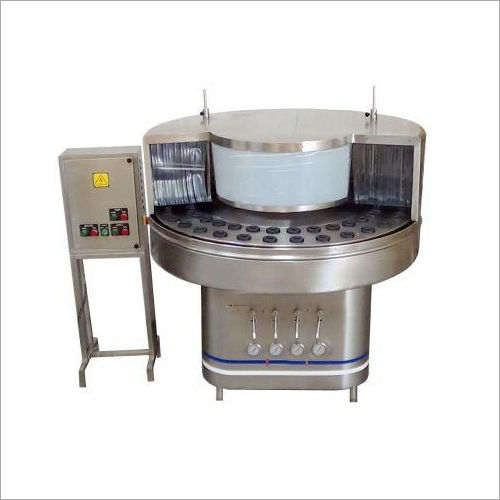 Automatic Rotary Bottle Washing Machine - Stainless Steel, Efficient 360-Degree Cleaning Mechanism, High Capacity Production Rate