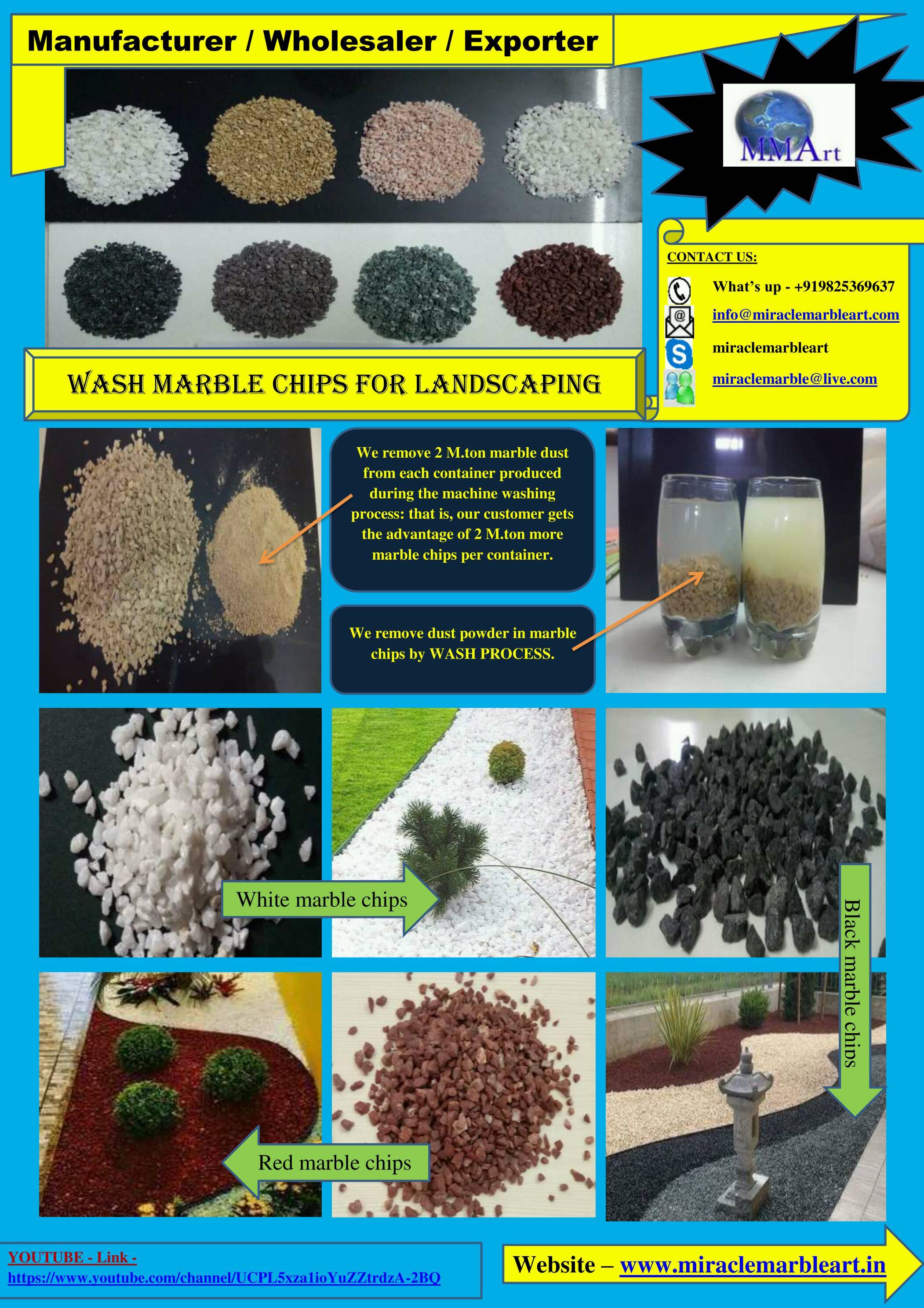 bulk supply wall cladding for White Marble Stone Chips and Marble Gravels