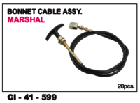 Bonnet Cable Assy Marshal - 4 Wheeler Vehicle, Warranty Included | Durable Design For Reliable Performance And Enhanced Safety