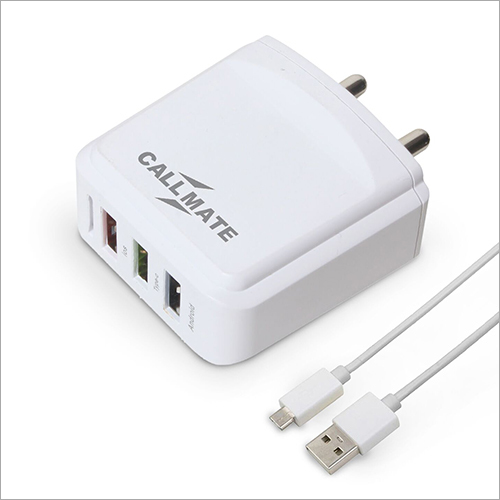 White 3Usb Home Adapter
