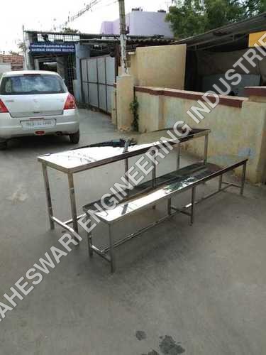 School Desk and Bench - Stainless Steel, Variable Dimensions | Classroom Ready, Durable Structure, Easy Assembly, Space Saving, Student Comfort