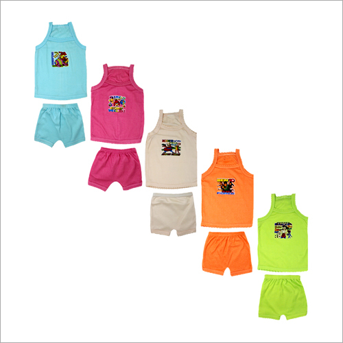 Kids Vest and Short Set - Cotton 0-6 Months Available in 5 Colors | Anti-Wrinkle Breathable Washable Classic Printed Design
