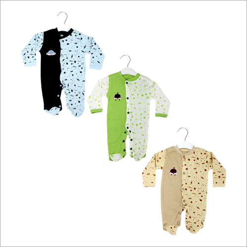 Baby Printed Cotton Romper Set - Cotton, 0-6 Months, Knitted, Embroidered | Anti-Wrinkle, Breathable, No Fade, Washable, Trendy Style