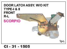 Door latch Assy w/o Kit Type- i Front L/R Scorpio