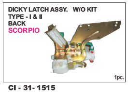 Dicky Latch Assy w/o Kit Back  Scorpio