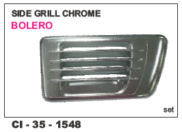 Side Grill Chrome Bolero - Chrome Material, 4 Wheeler Compatibility | Warranty Included, Stylish and Durable Design