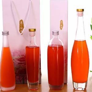 hot sale high-capacity clear decal 200ml 375ml 500ml wine glass bottle with cork