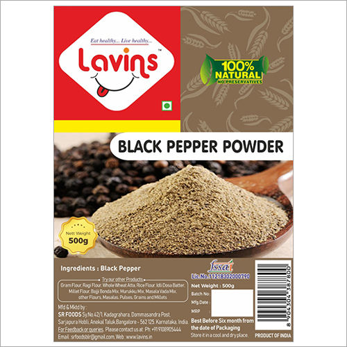 Dried Organic Black Pepper Powder