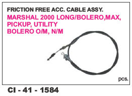 Friction Free Acc Cable Assy Marshal,bolero,max Pick Up Vehicle Type: 4 Wheeler