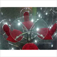 Polished Ss Glass Chair And Table