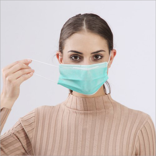 Green Hospital Earloop Face Mask