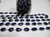 Natural Lapis Lazuli Briolette Connector Chain.