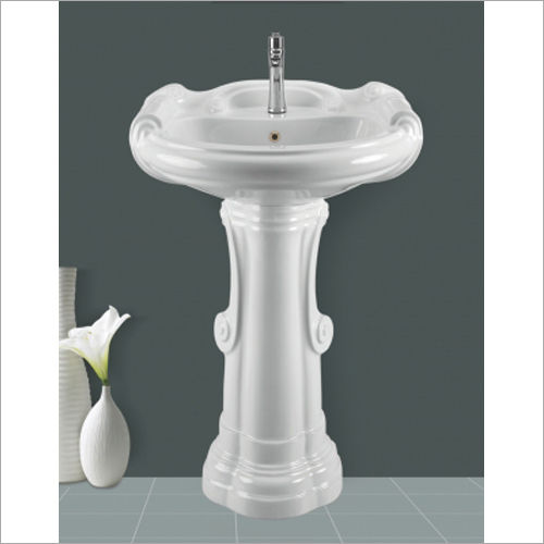 White Sterling Pedestal Wash Basin