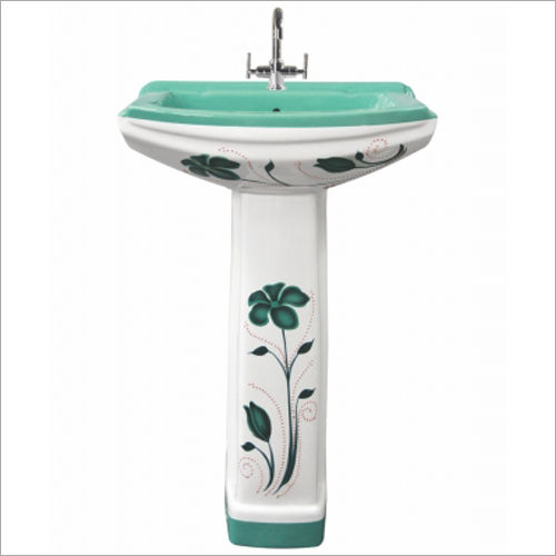 Durable Polo Printed Pedestal Wash Basin