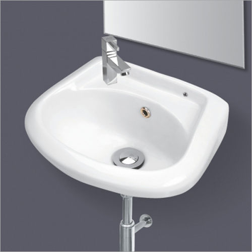 White Round Corner Wash Basin