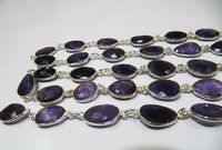 Natural Amethyst Connector Chain Uneven Shape , 12 to 15mm