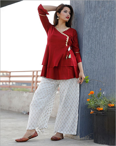 Available In Multicolor Ladies Short Plain Kurta