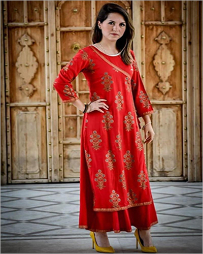 Available In Multicolor Cotton Palazzo Kurti Set