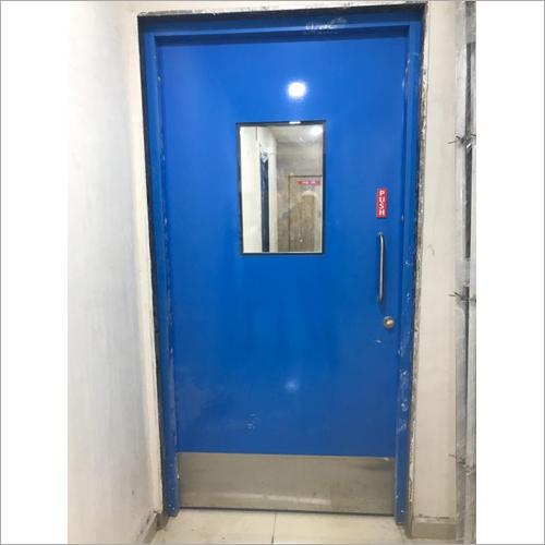 Blue Power Coated Hospital Door
