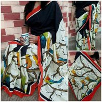 Mom Hand Batik Printed Mulmul Cotton Sarees