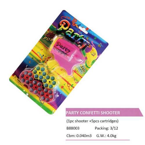 B88003 CONFETTI SHOOTER and 5 CARTRIDGES