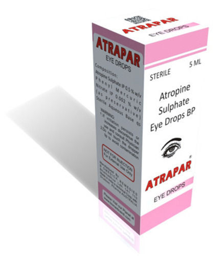 Atropine Sulphate Eye Drops - 0.5% w/v Atropine Sulphate, 0.002% w/v Phenyl Mercuric Nitrate Preservative | Sterile Aqueous Solution