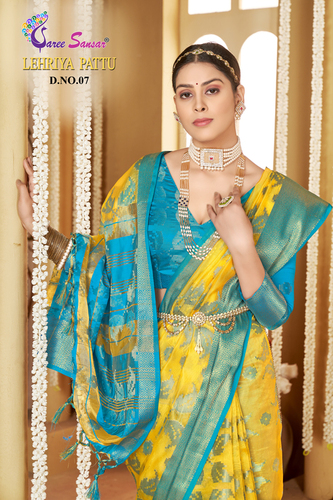 Available In Multicolour Fancy Lhariya Pattu Saree