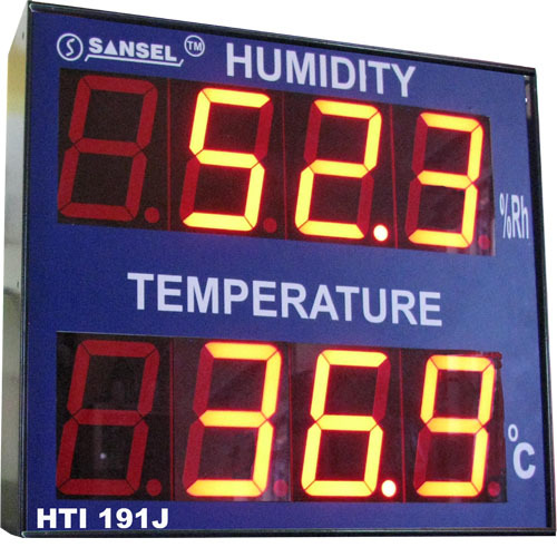 4" Jumbo Humidity & Temperature Indicator By SANSEL INSTRUMENTS & CONTROLS