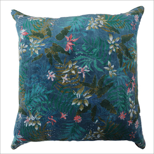 Polyester Cotton Floral Print Cushion Cover