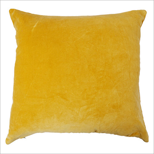 Cotton Yellow Velvet Cushion Cover