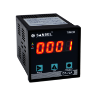 Digital Timer - Abs Plastic, 110 X 72 X 72 Mm , Black | 4 Digit Configuration, 0.01/0.1/1 Resolution, 2 Relay Outputs