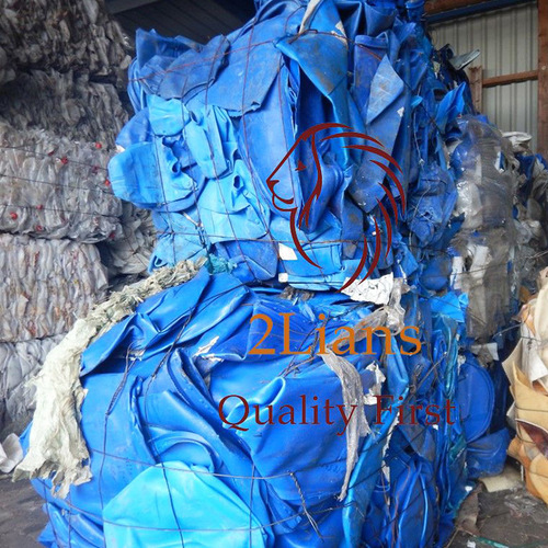 HDPE regrind mix color Injection on bales plastic scrap in Industrial Waste