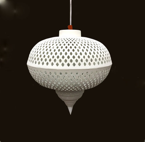 Hanging Lamp Iron Off White Finish Light Source: Energy Saving