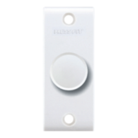 Pressfit Rotary Dimmer Switch - Plastic Material, 1 Way/broad Size, Ivory Gold & White Colors | Smooth Light Intensity Control