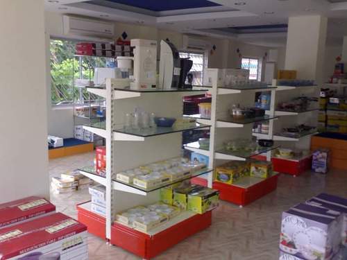 STORE GLASS DISPLAY RACK