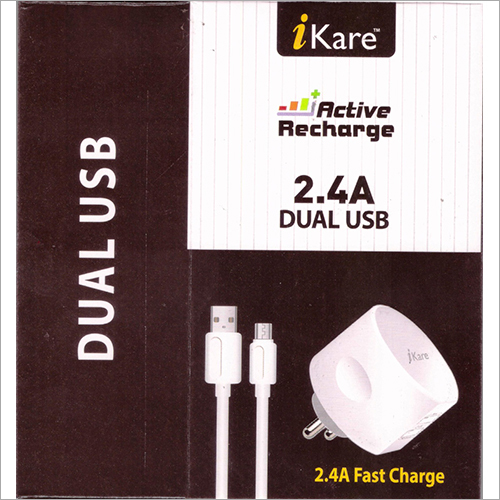 2.4 A Dual Usb Fast Charger Body Material: Plastic
