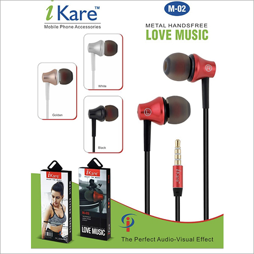 Metal Mobile Handsfree - Rubber Material, Big Bass | Available in Golden, White, Black, Red Colors and Durable Design