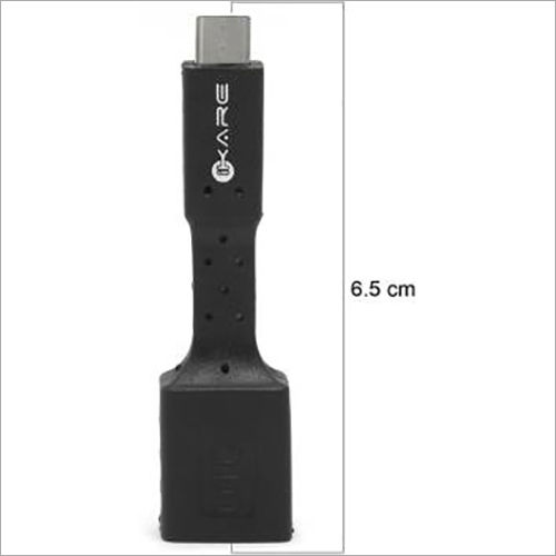 Black 6.5 Cm Otg Adapter