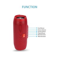 Bluei Cylinder Z-6 Hi-Bass 5.0 Bluetooth version with Built-in FM Radio, Aux input, Call Function & SD Card support Portable Bluetooth Speaker