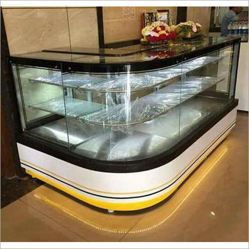 Silver Glass Display Counter