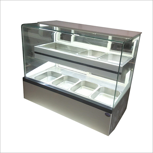 Silver Hot And Cold Food Display Counter